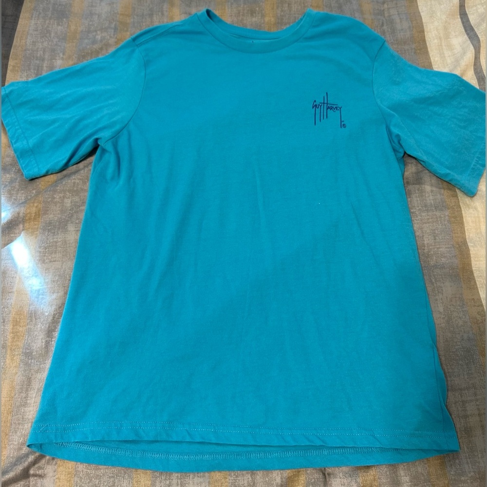 Like New Boy’s Guy Harvey Blue Casual Fishing T-Shirt - Size Youth XL